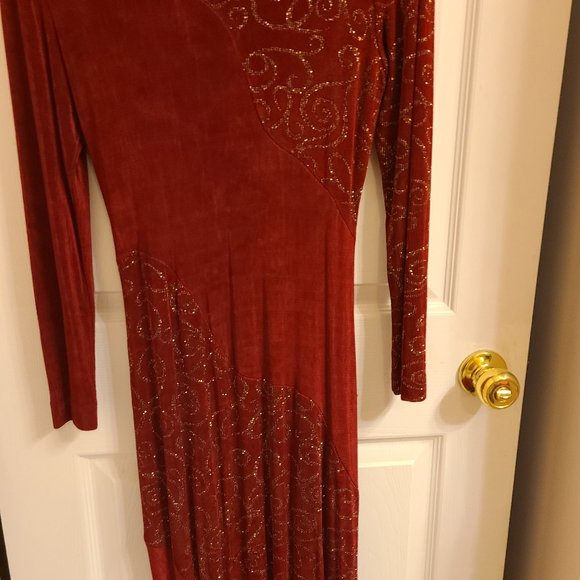 Vintage Lori Weidner Garnet Gown - Picture 7 of 14